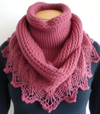 Fular împletit manual